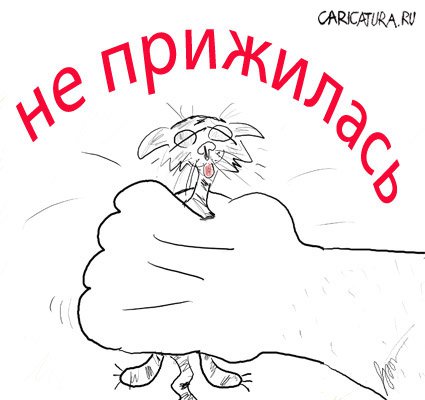 Карикатура "Не прижилась", Станислав Борисов
