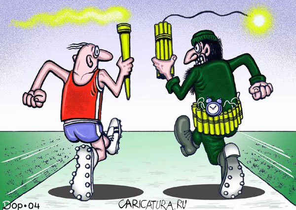 Карикатура "Олимпиада 2004: Марафон", Руслан Долженец