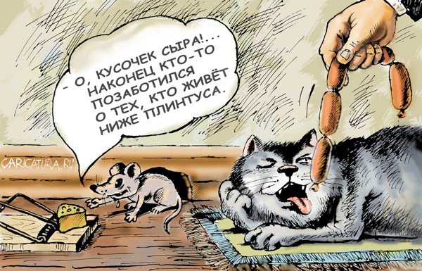 Карикатура "Забота", Владимир Владков