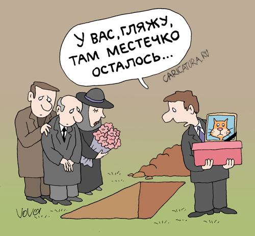 Карикатура "Пристроить кошку", Владимир Иванов