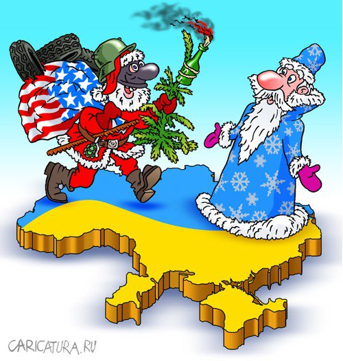 Карикатура "Санта-2014", Андрей Саенко