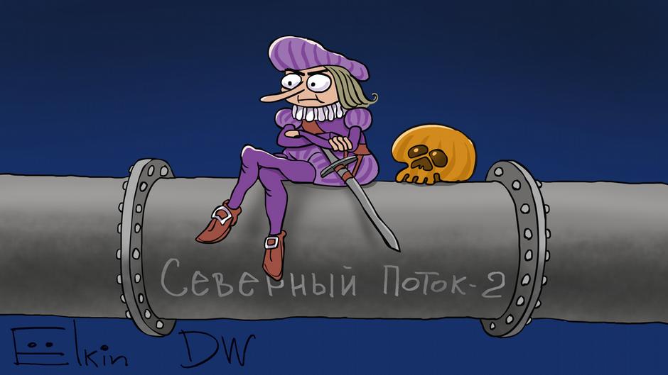 Карикатура "Быть или не быть "Северному потоку - 2"", Сергей Елкин
