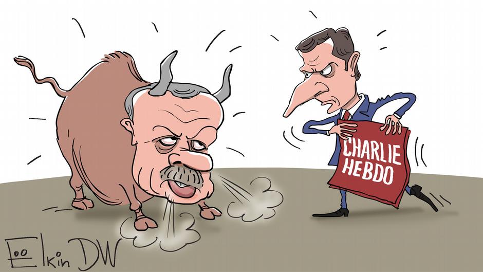 Карикатура "Эрдоган vs. Макрон", Сергей Елкин
