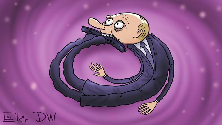 Карикатура "Обнуление по-путински", Сергей Елкин
