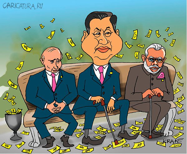 Карикатура ""Зеленому" начертано желтеть", Евгений Кран