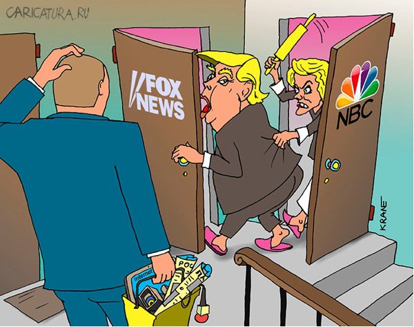 Карикатура "Не считаешься со своими СМИ, мучайся с чужими", Евгений Кран