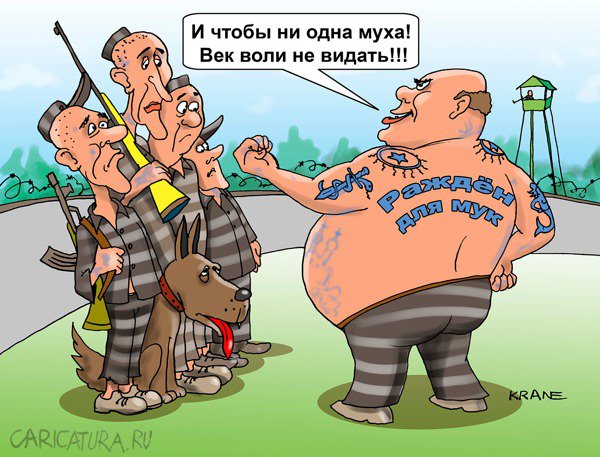 Карикатура "Самообслуживание", Евгений Кран