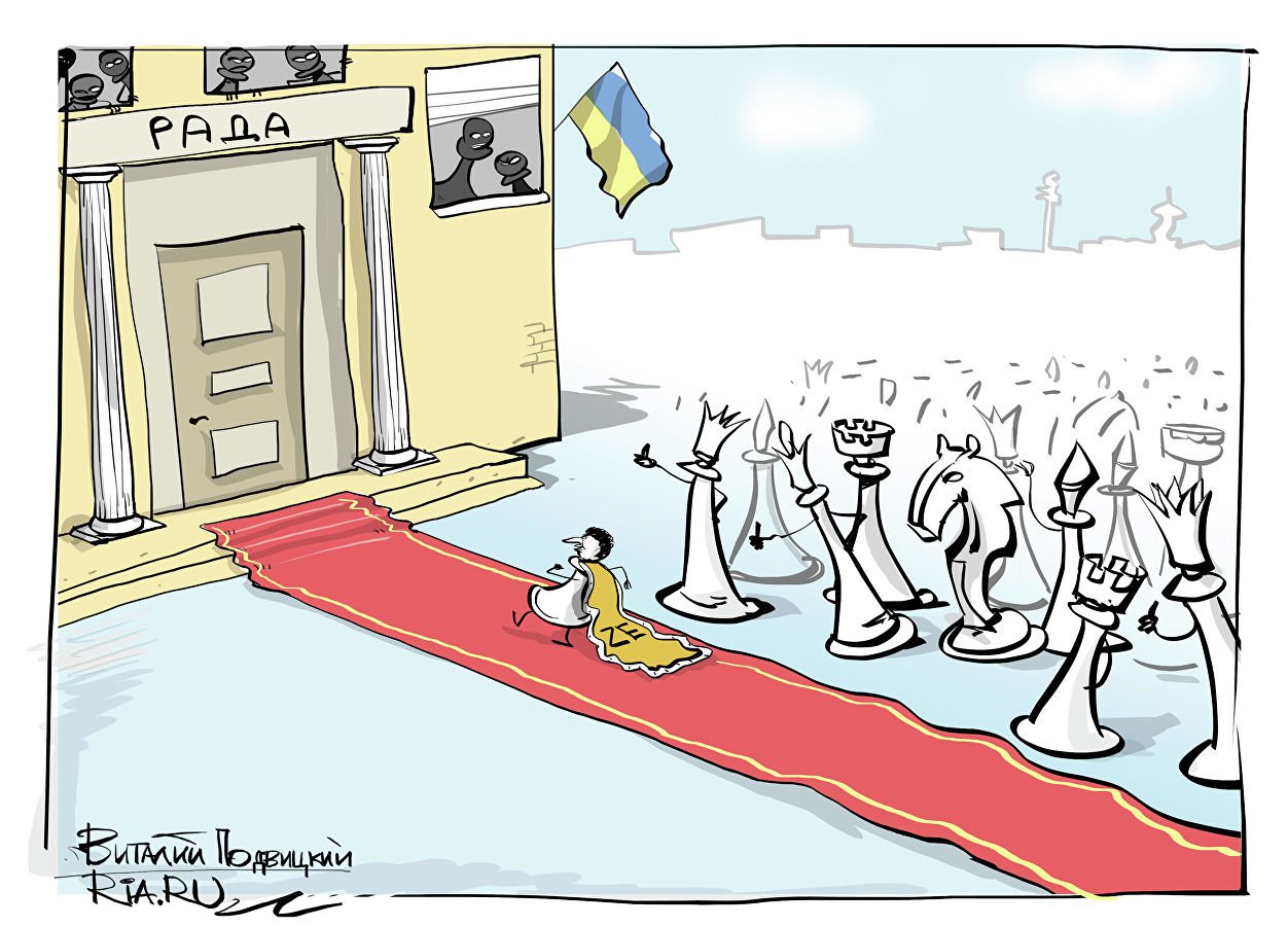 Карикатура "Далеко пойдет?", Виталий Подвицкий
