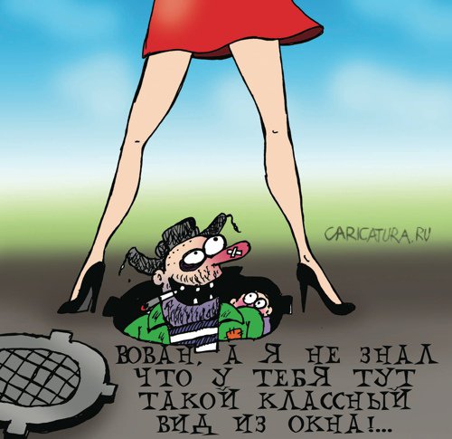 Карикатура "Вид из окна", Артём Бушуев