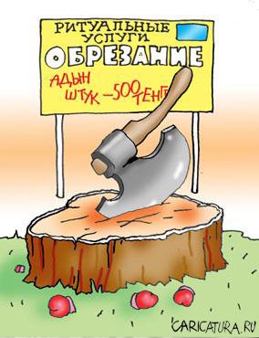 Карикатура "Восток", Серик Кульмешкенов