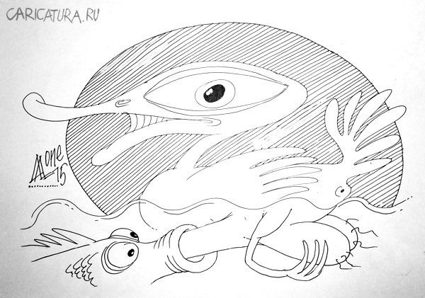 Карикатура "Рыбка моя", Андрей Лупин