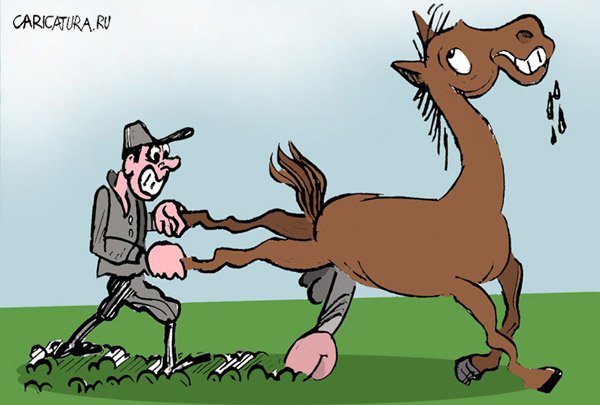 Карикатура "Членоплуг", Алексей Олейник