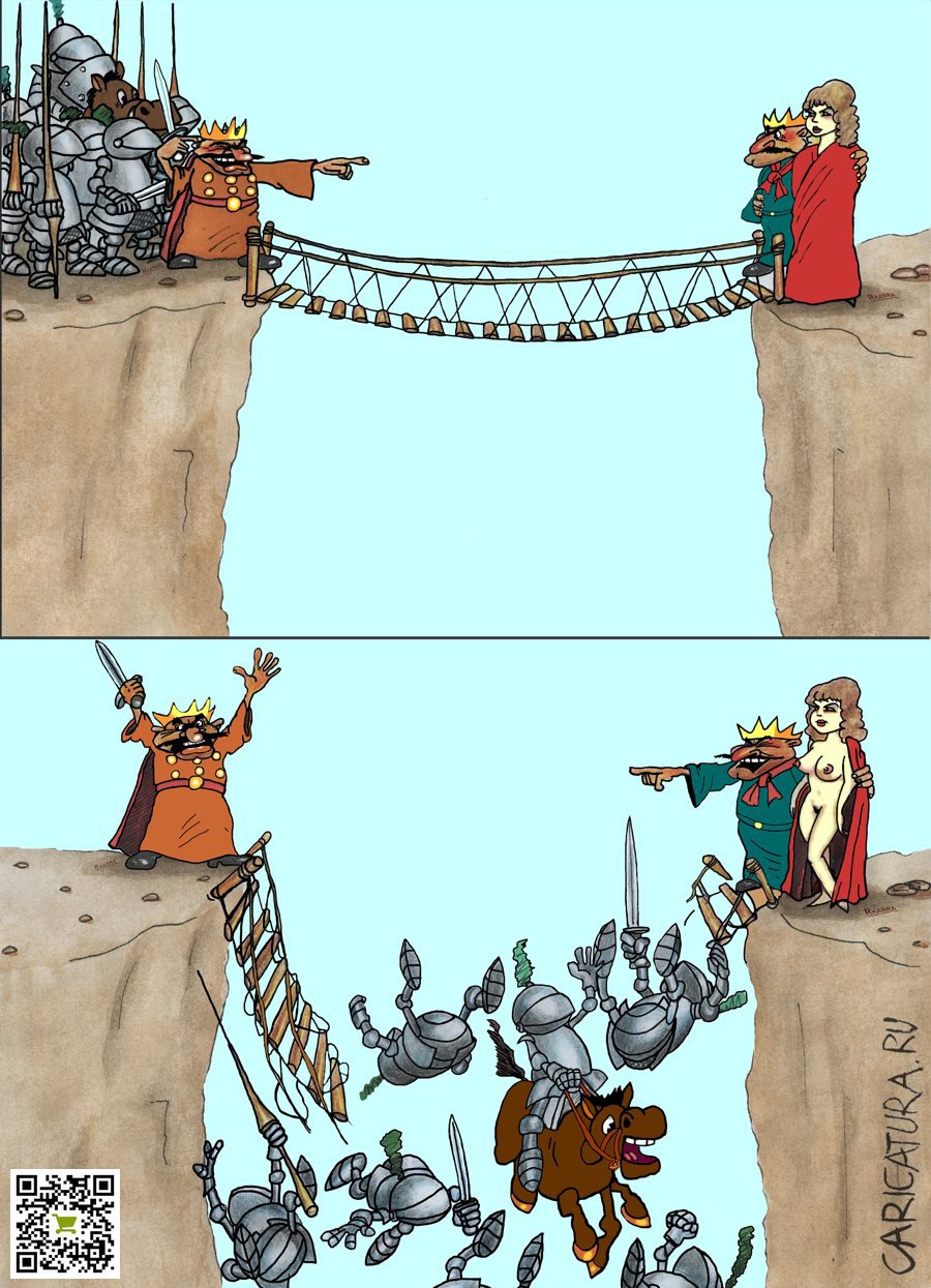 Карикатура "Мост", Раф Карин