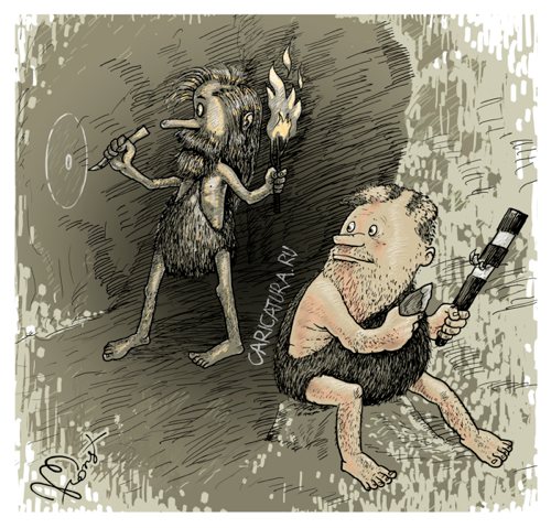 Карикатура "Изобретатели", Константин Сикорский