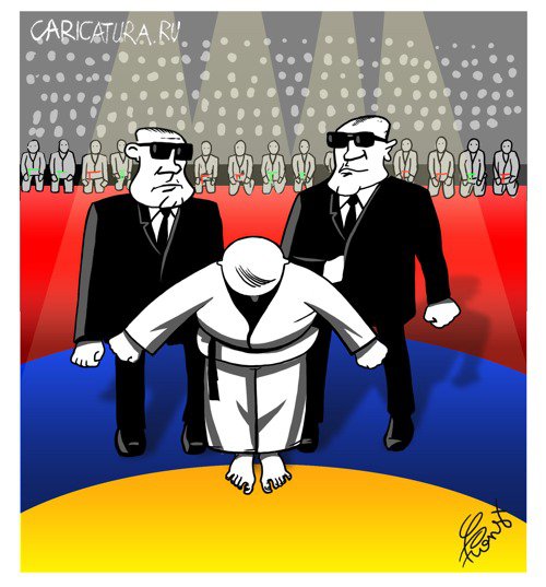 Карикатура "Высший дан", Константин Сикорский