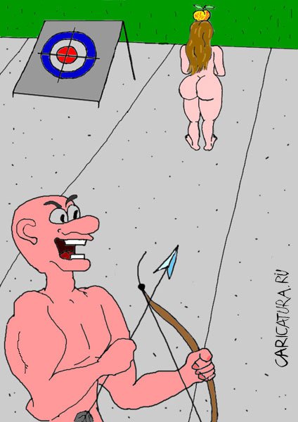 Карикатура "Стрелок", Денис Сычёв
