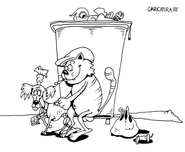 Карикатура "Кот и Собака", Мурат Дильманов