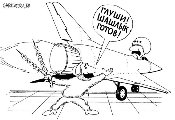 Карикатура "Air force", Дмитрий Герасимов