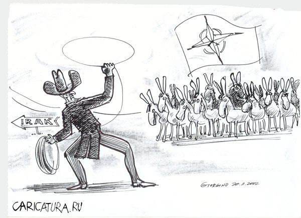 Карикатура "Поехали в Ирак", Георгий Лабунин
