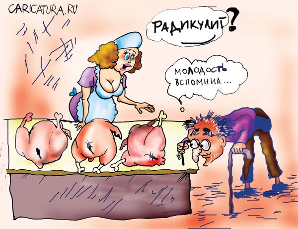 Карикатура "Дедок", Андрей Хомяк