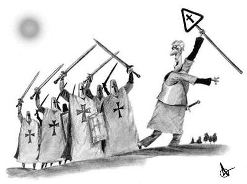 Карикатура "Крестоносцы", Алексей Костёлов