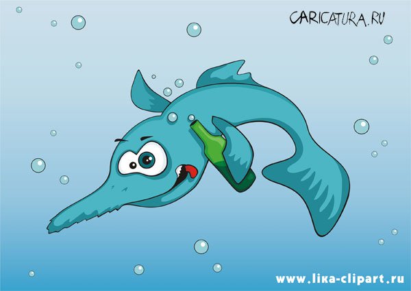 Карикатура "Рыба - пила", LiKA