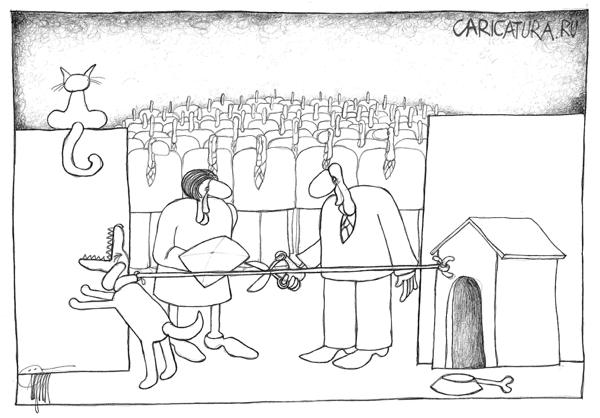 Карикатура "На цепи", Желько Пилипович