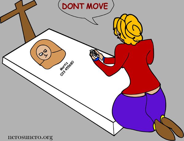 Карикатура "Не двигайся!", Mario Sughi