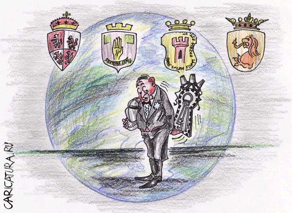 Карикатура "Олигархический комплекс", Владимир Уваров