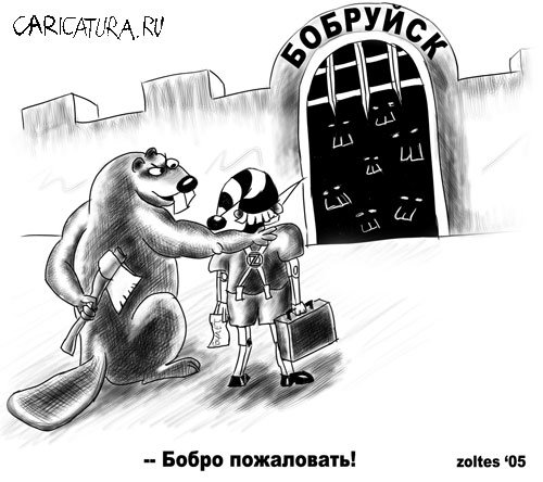 Карикатура "Гостеприимство", Виктор Куценко
