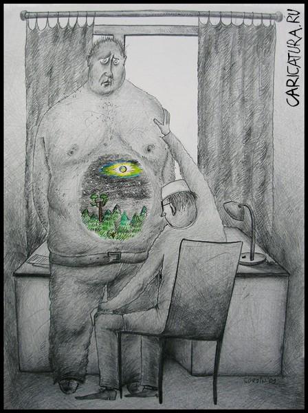 Карикатура "Лес внутри", Алекс Гордин