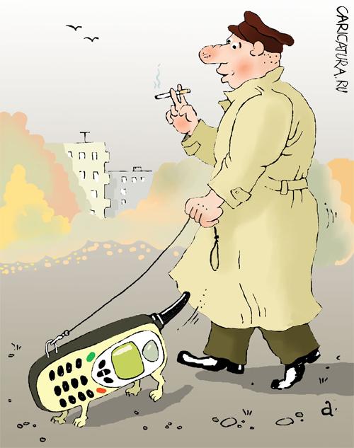 Карикатура "Прогулка", Василий Александров