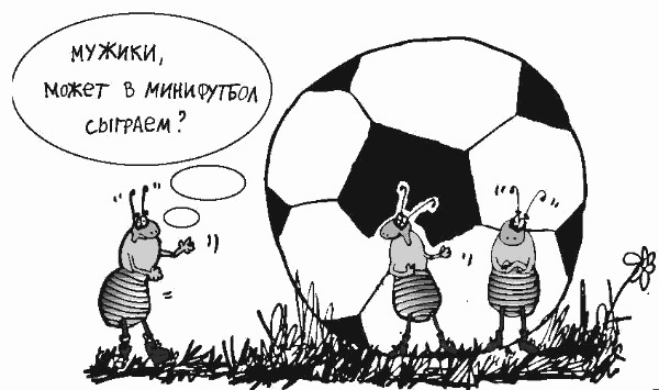 Карикатура "Минифутбол", Сергей Белозёров