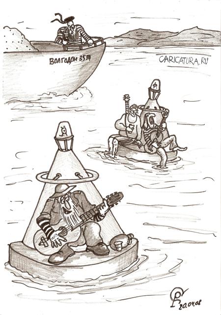 Карикатура "Бакенбарды", Роман Серебряков