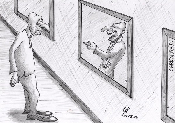 Карикатура "Комната смеха", Роман Серебряков