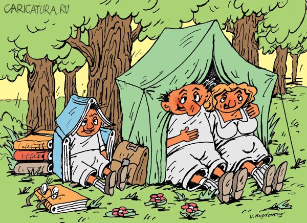Карикатура "Палатки", Виктор Богданов