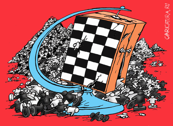 Карикатура "Шахматы", Виктор Богданов