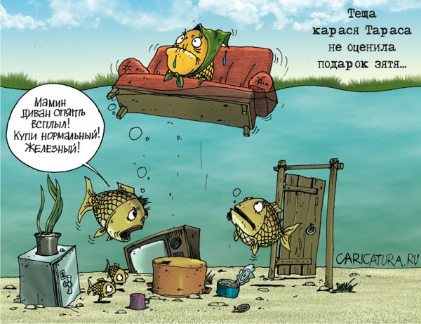 Карикатура "Мамин диван", Александр Бронзов