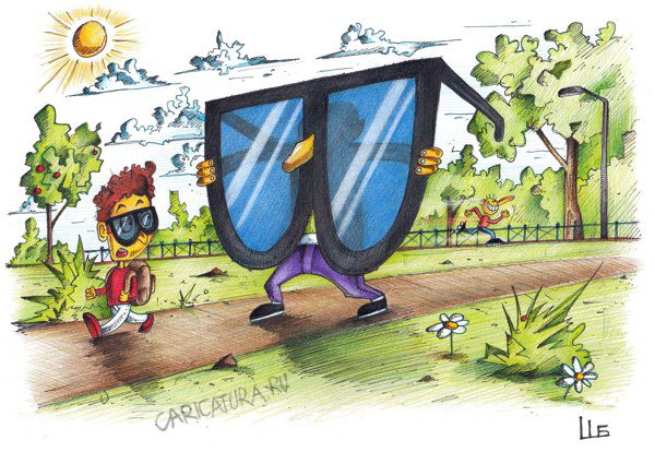Карикатура "Солнцезащитные очки", Шура Бурик