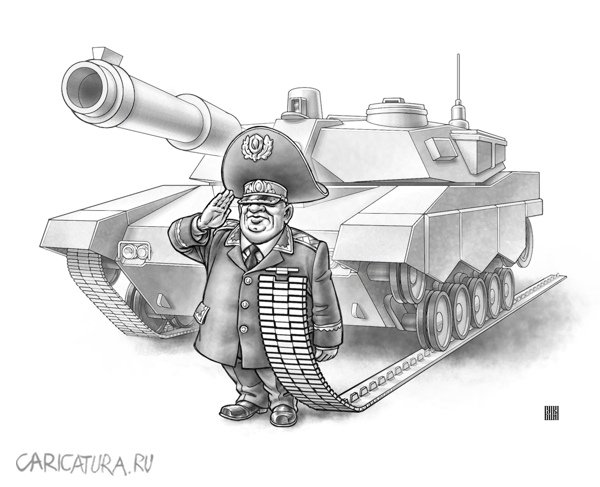 Карикатура "Танк", Алексей Бушкин