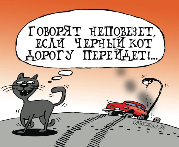 Карикатура "Черный кот", Артём Бушуев