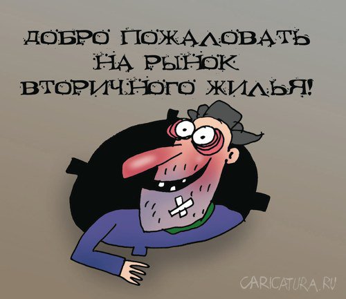 Карикатура "Вторичное жилье", Артём Бушуев