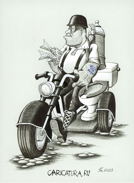 Карикатура "Байкер", Алексей Чернобуров