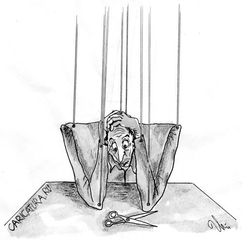 Карикатура "Марионетка", Ион Кожокару