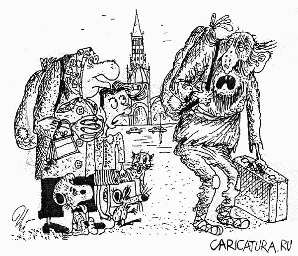 Карикатура "Здесь каждый сам тянет свою репку", Ион Кожокару