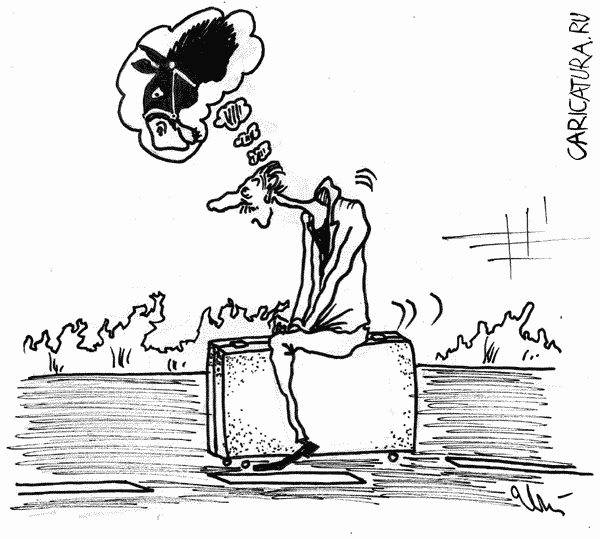 Карикатура "Жизнь эмигранта", Ион Кожокару