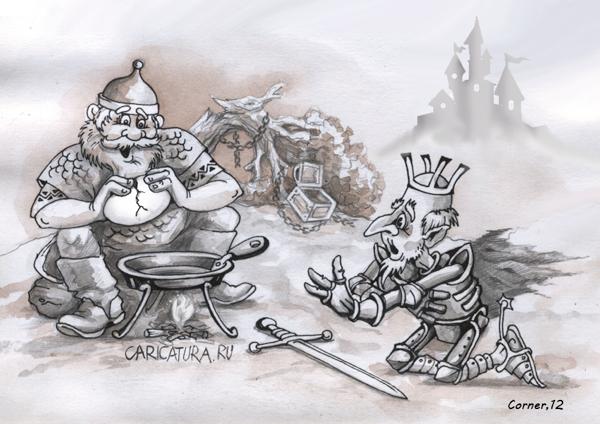 Карикатура "Яичница", Евгений Углов