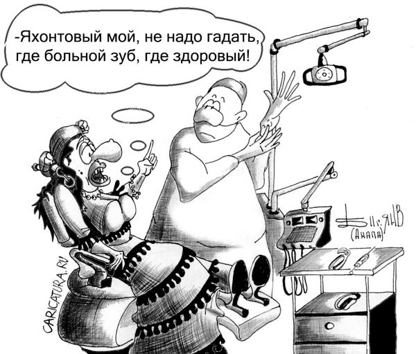 Карикатура "Гадалка", Борис Демин