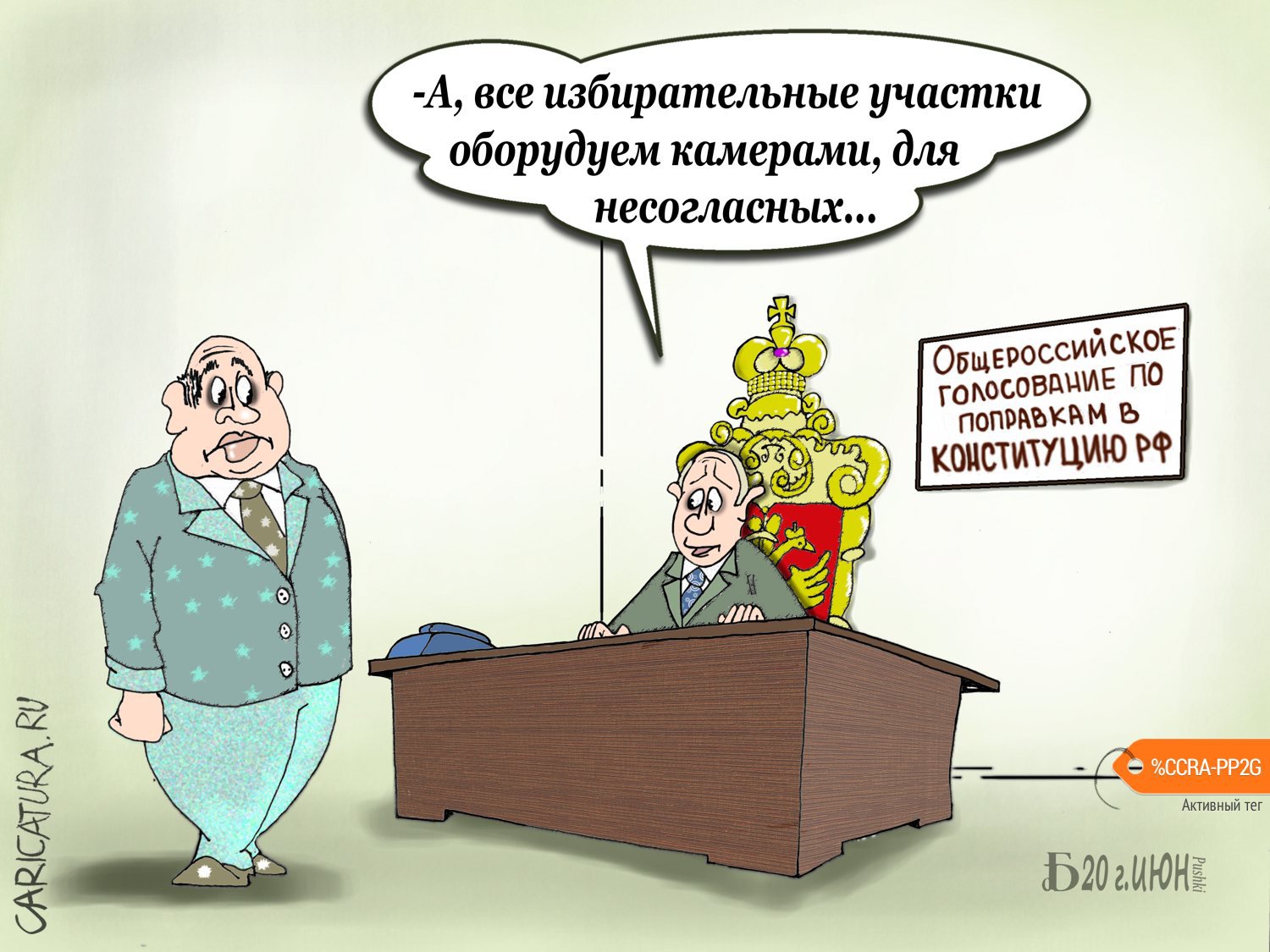 Карикатура "Про камеры и участки", Борис Демин