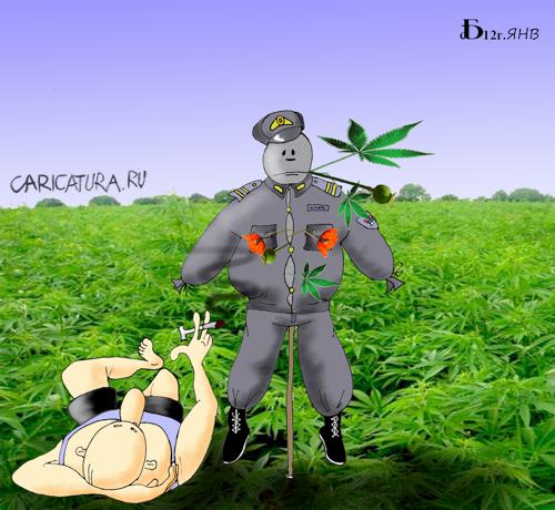 Карикатура "Пугало", Борис Демин